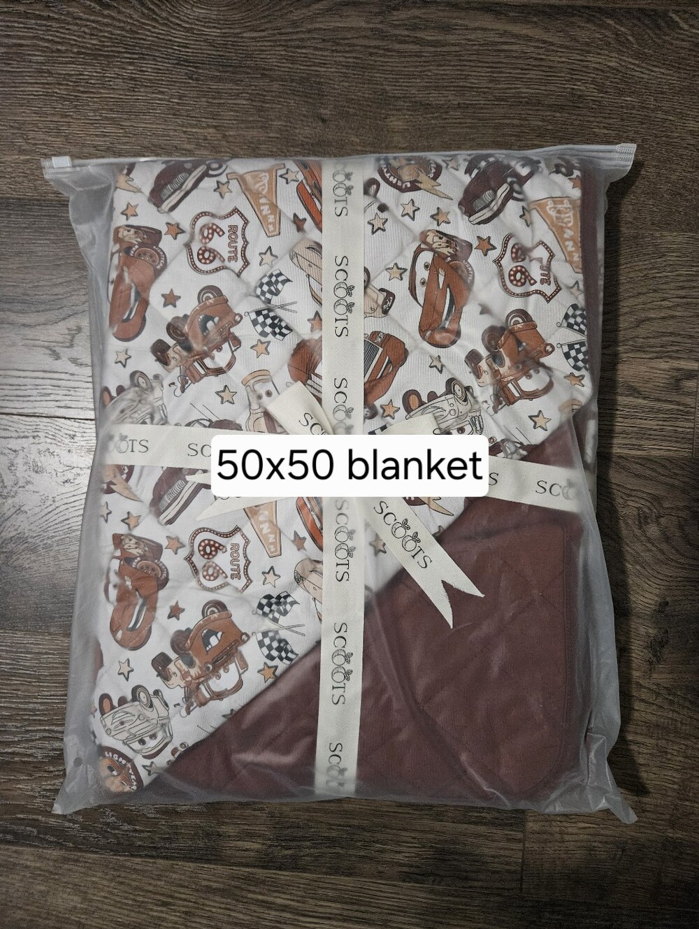 Disney Pixar Cars Route 66 50"x50" Quilted Bamboo Blanket